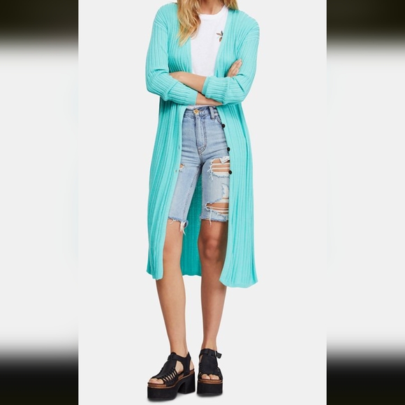 Free People Skinny Mini Cardigan Duster - Picture 3 of 6